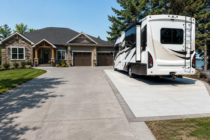 RV/Boat Driveway Pad Installation
